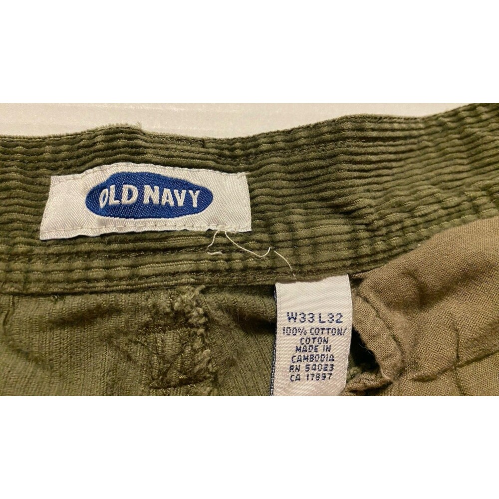 Vintage Old Navy Corduroy Cargo Pants Mens 32x31 Y2K 90s Baggy Skater Grunge - Picture 7 of 13